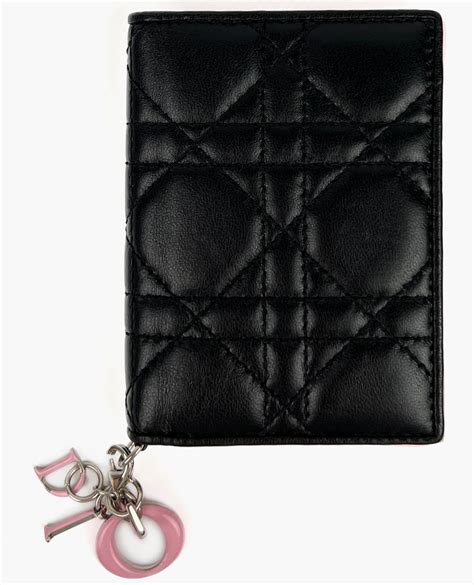 lady dior flat card holder